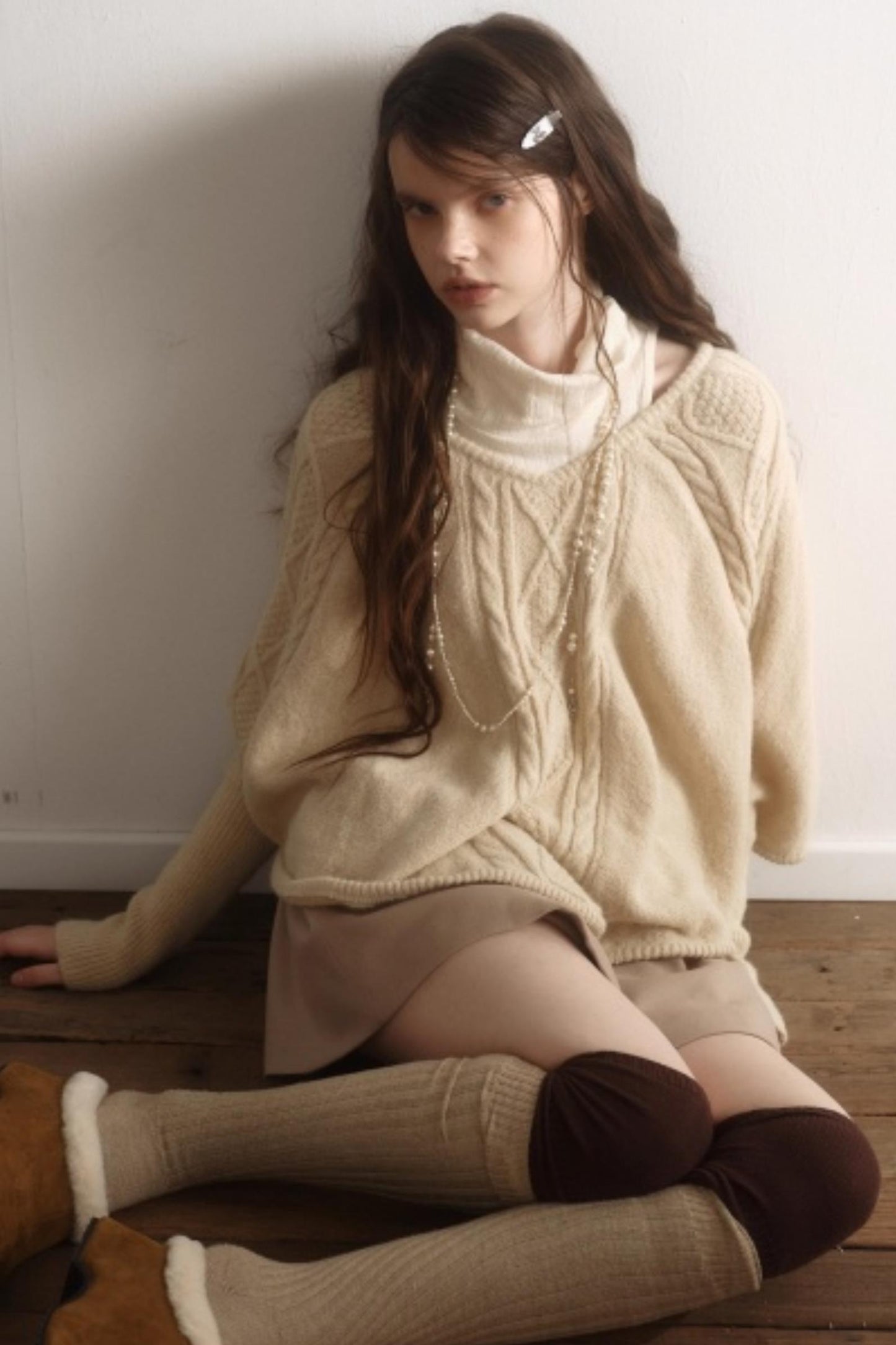 Artist-Created Retro Woolen Skirt