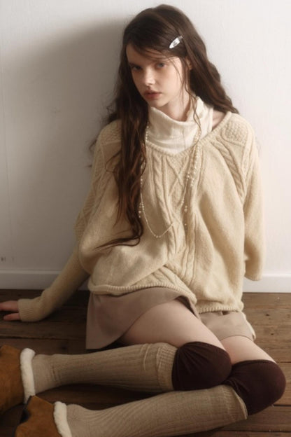 Artist-Created Retro Woolen Skirt