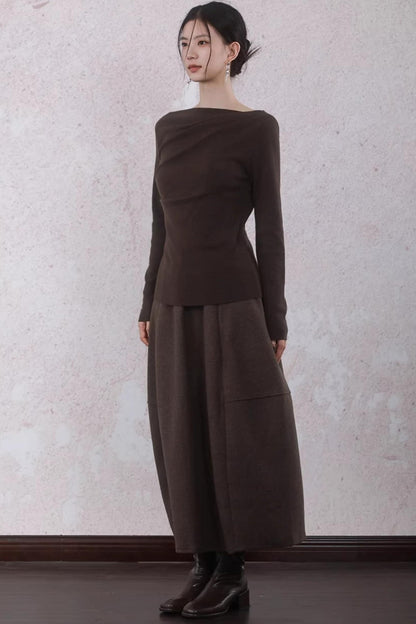 Literary Tweed Flare Skirt