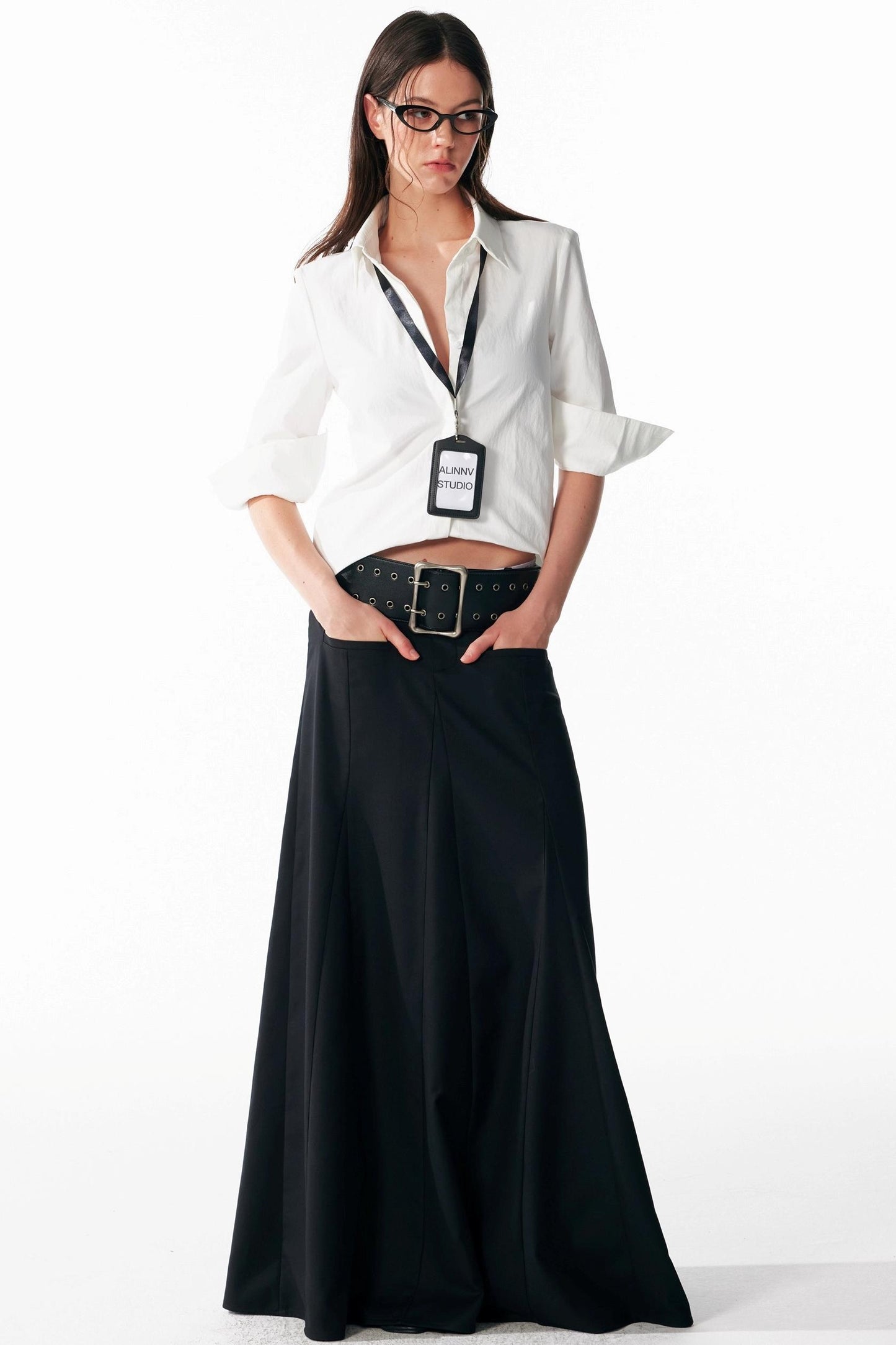 Versatile Cropped Shoulder Shirt