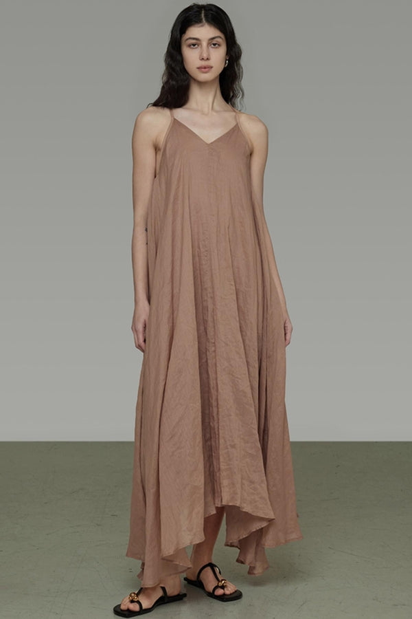 Vintage V-Neck Strap Dress