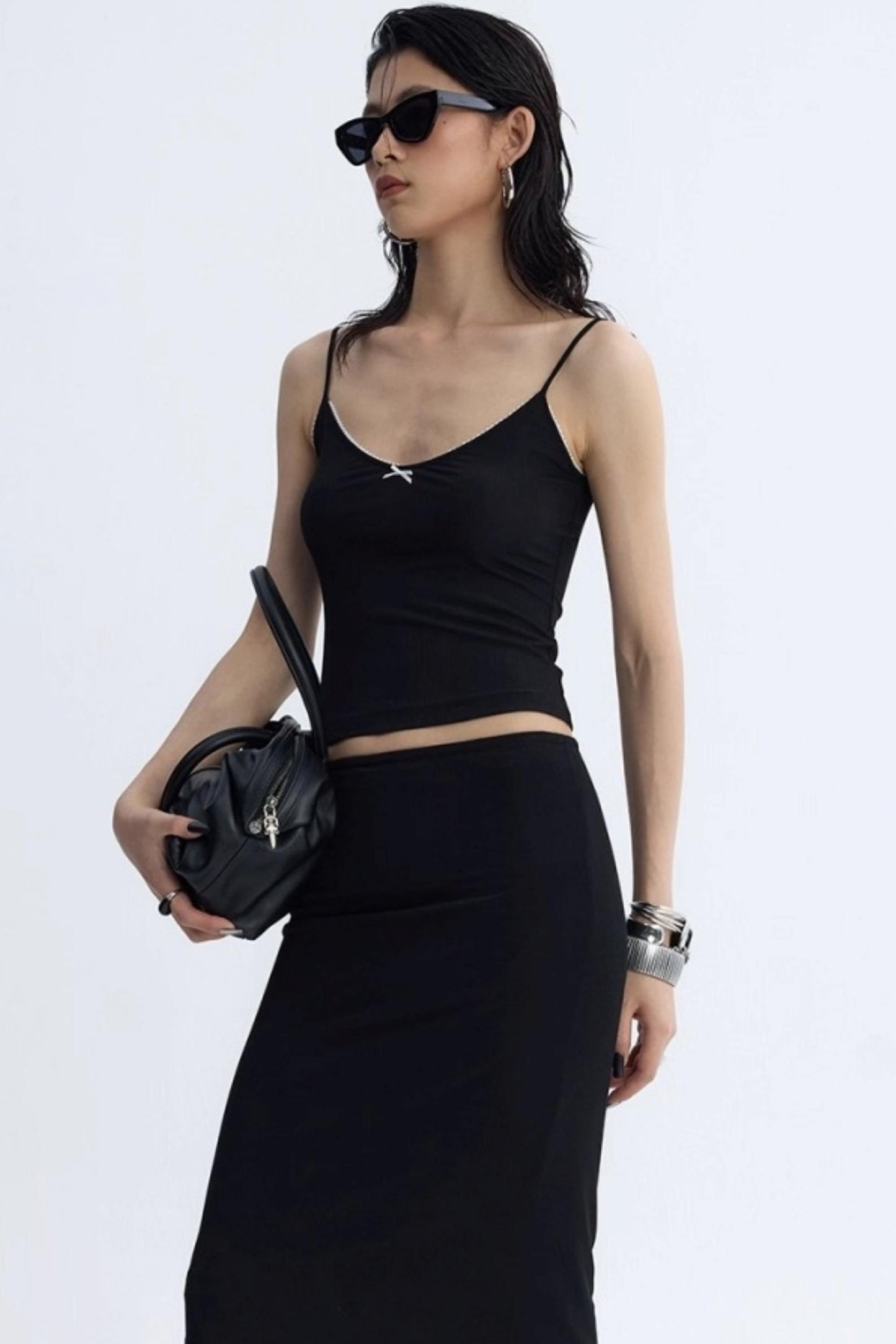 Cool Lace Bow Three-Piece Set-Up