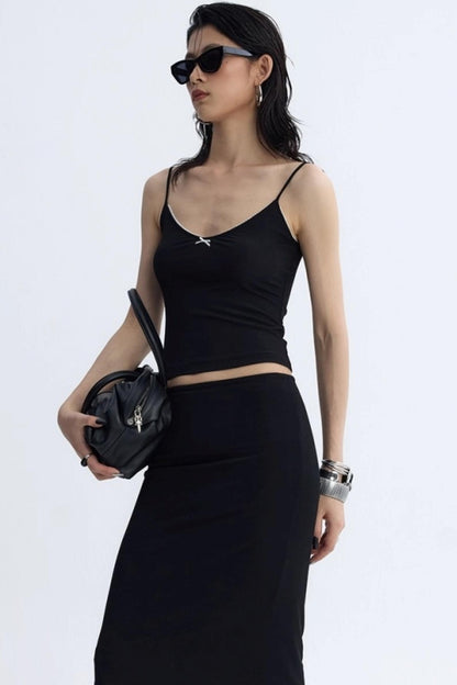 Cool Lace Bow Three-Piece Set-Up