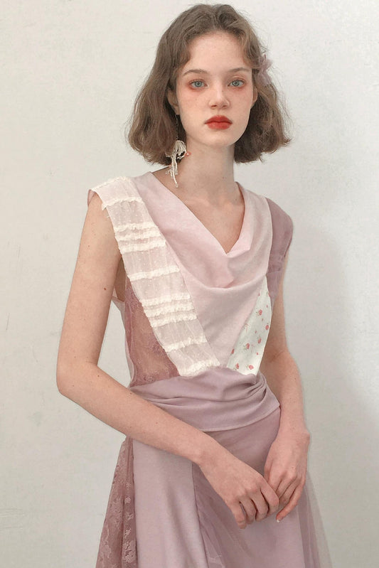Lightweight Draped Collar Top