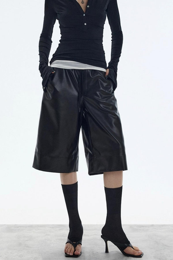 Autumn Leather Shorts