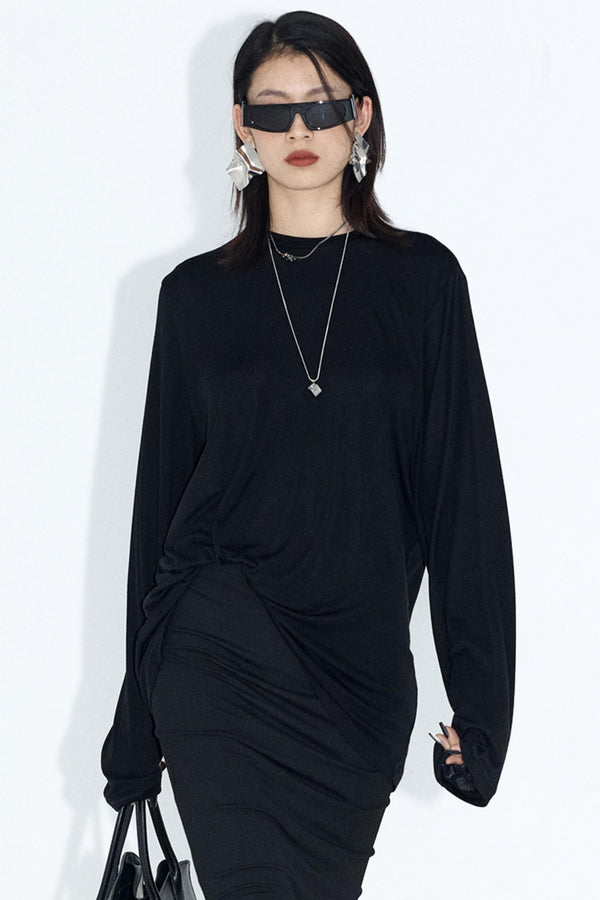 Chic Spring Long Sleeve Lycra Top