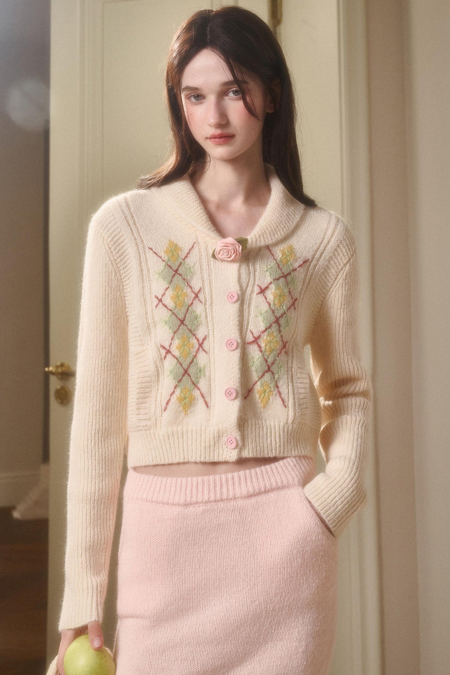 Galaxy Wool Knit Jacket Set-Up