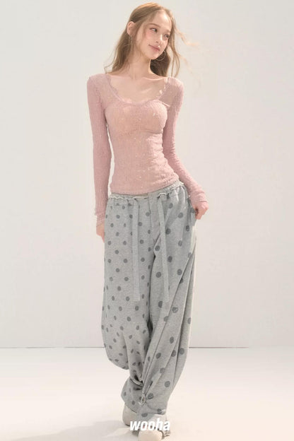 Two-Way Polka Dot Pants