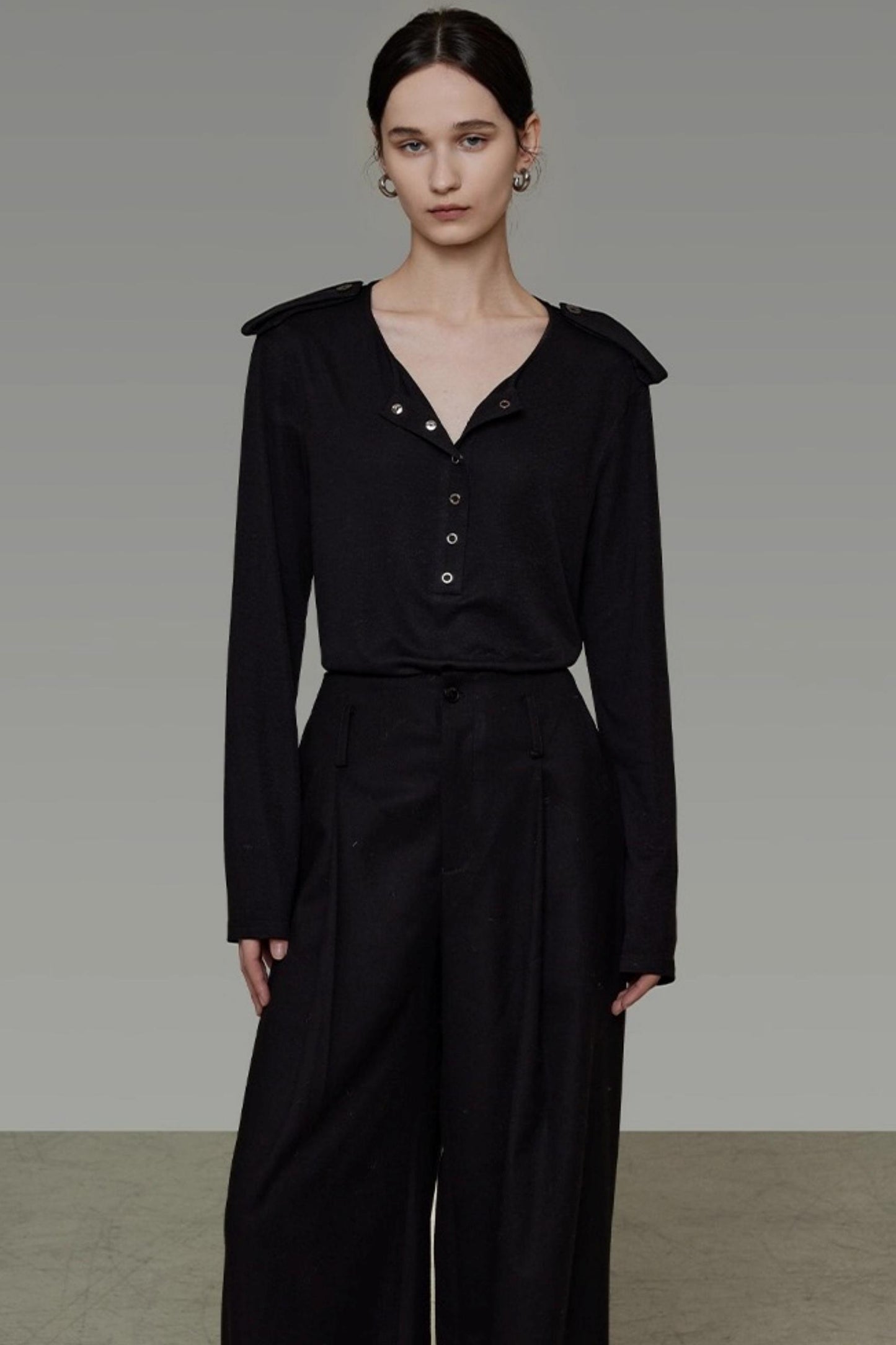 Versatile V-Neck Knit Top