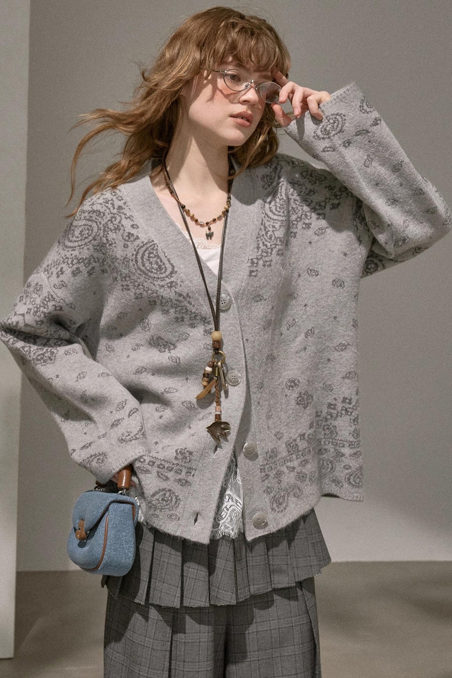 Premium V-Neck Knit Cardigan