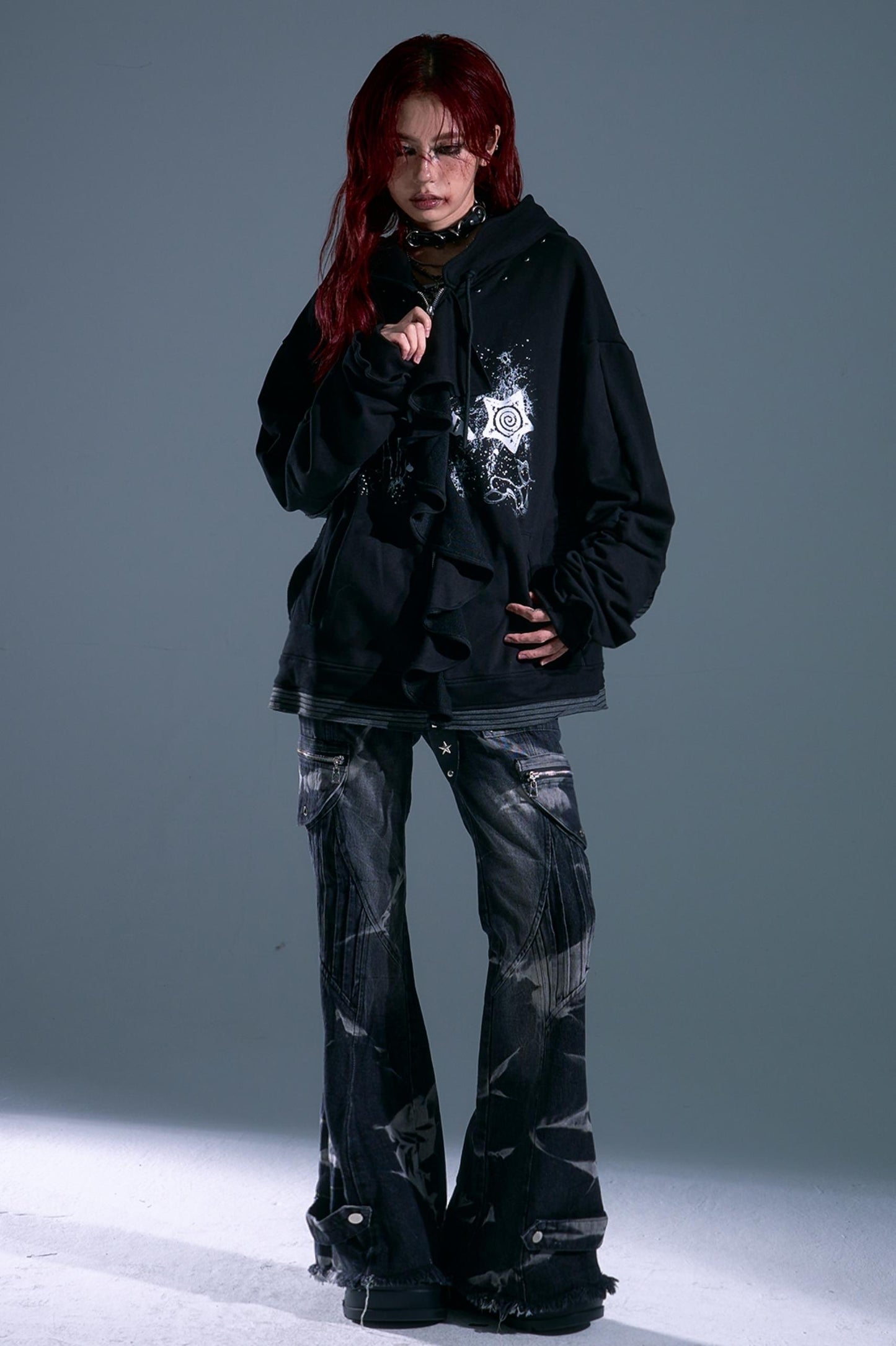 Autumn Hooded Sweatshirt Cardigan