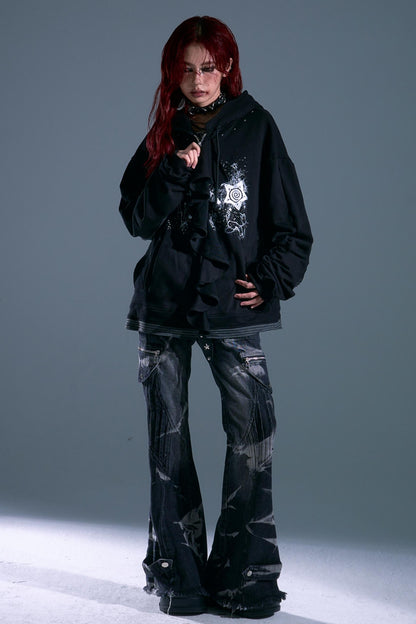 Autumn Hooded Sweatshirt Cardigan