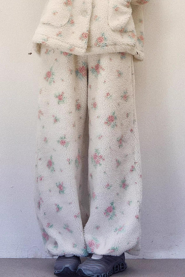 Floral Wool Jacket Suit Set-Up