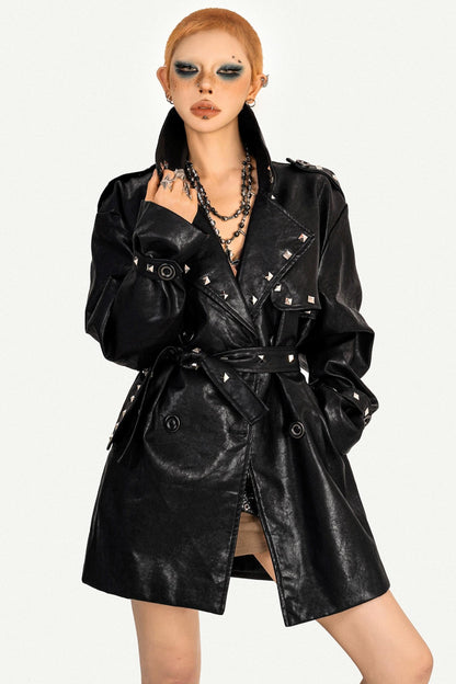 Spice Girl Studded Leather Jacket