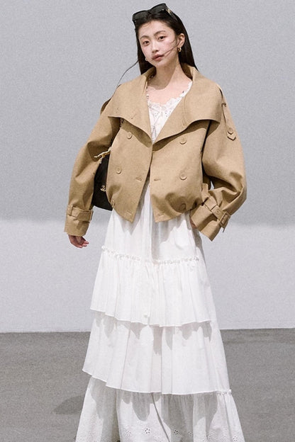 Cotton Strappy White Shirt Two-Piece Set-Up