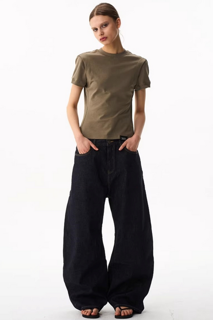 Solid Color Slim-Fit T-Shirt