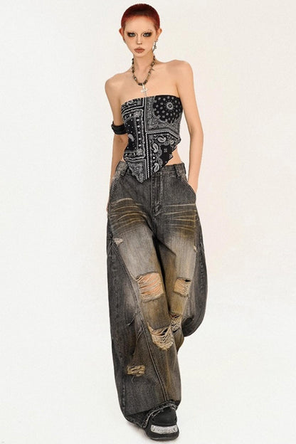Cool American Punk Loose Jeans