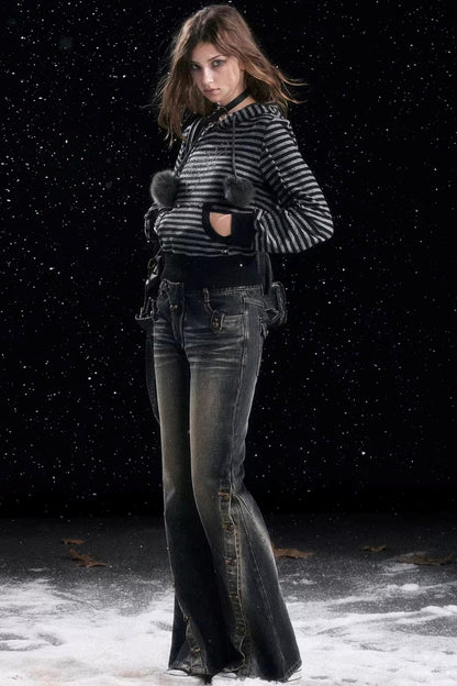 Punk Rivet Hooded Sweatshirt