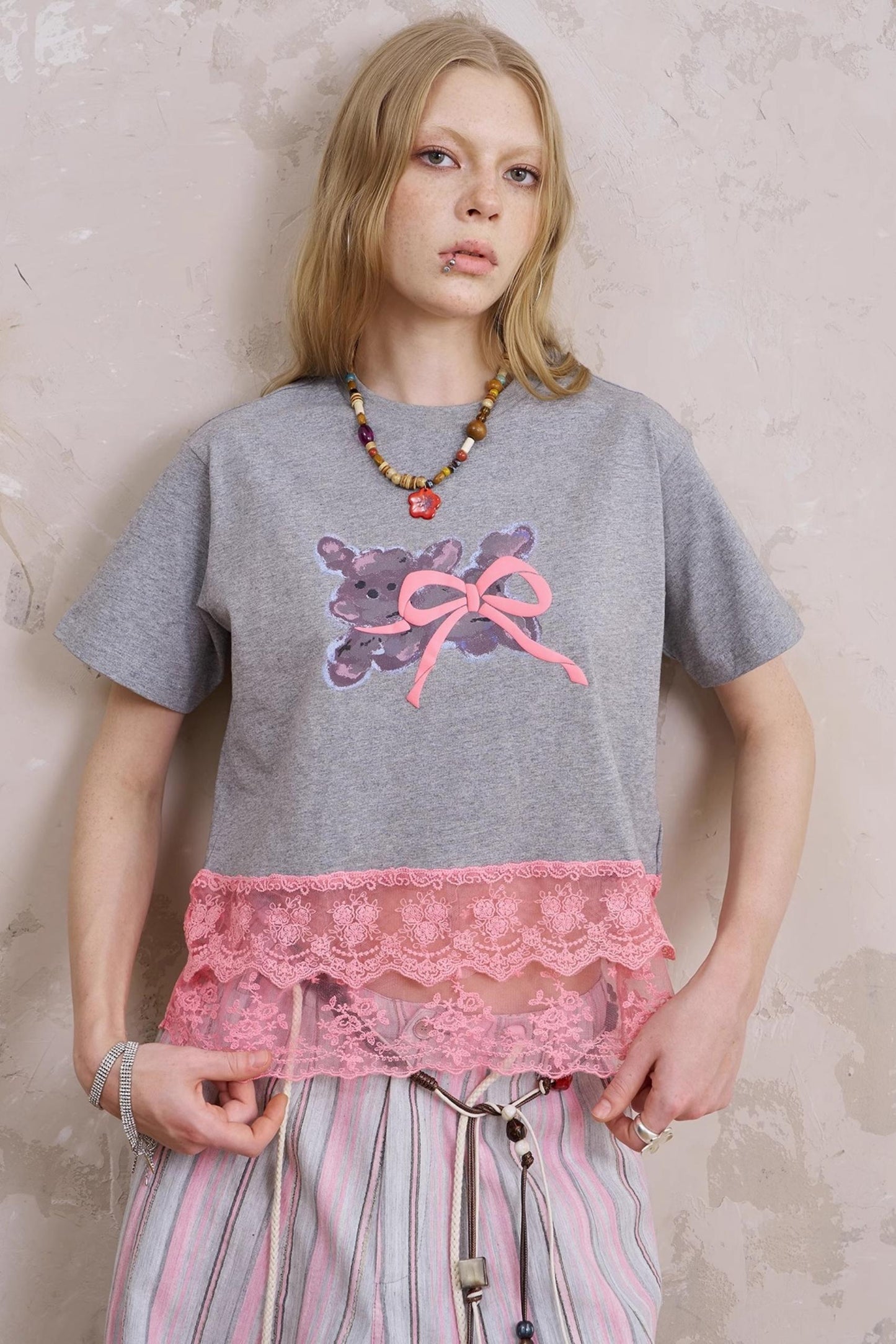 Summer Bow-Detail Running Tee