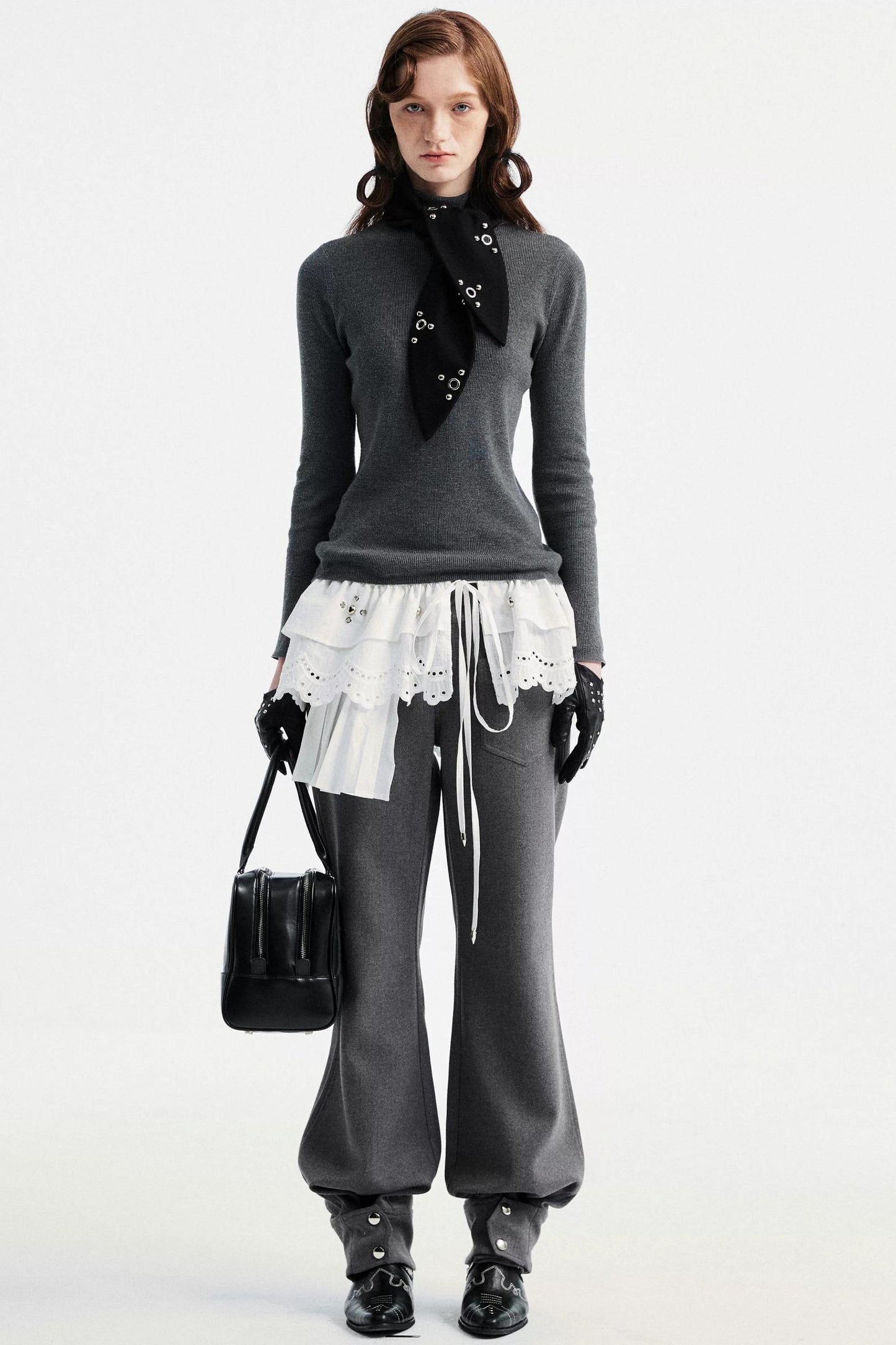 Black Rabbit Ear Scarf