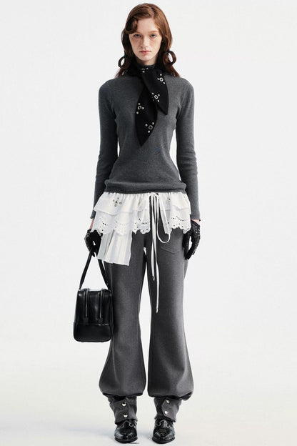 Black Rabbit Ear Scarf