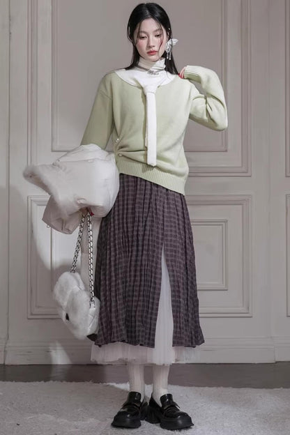 Winter-Woll-Farbblock-Pullover