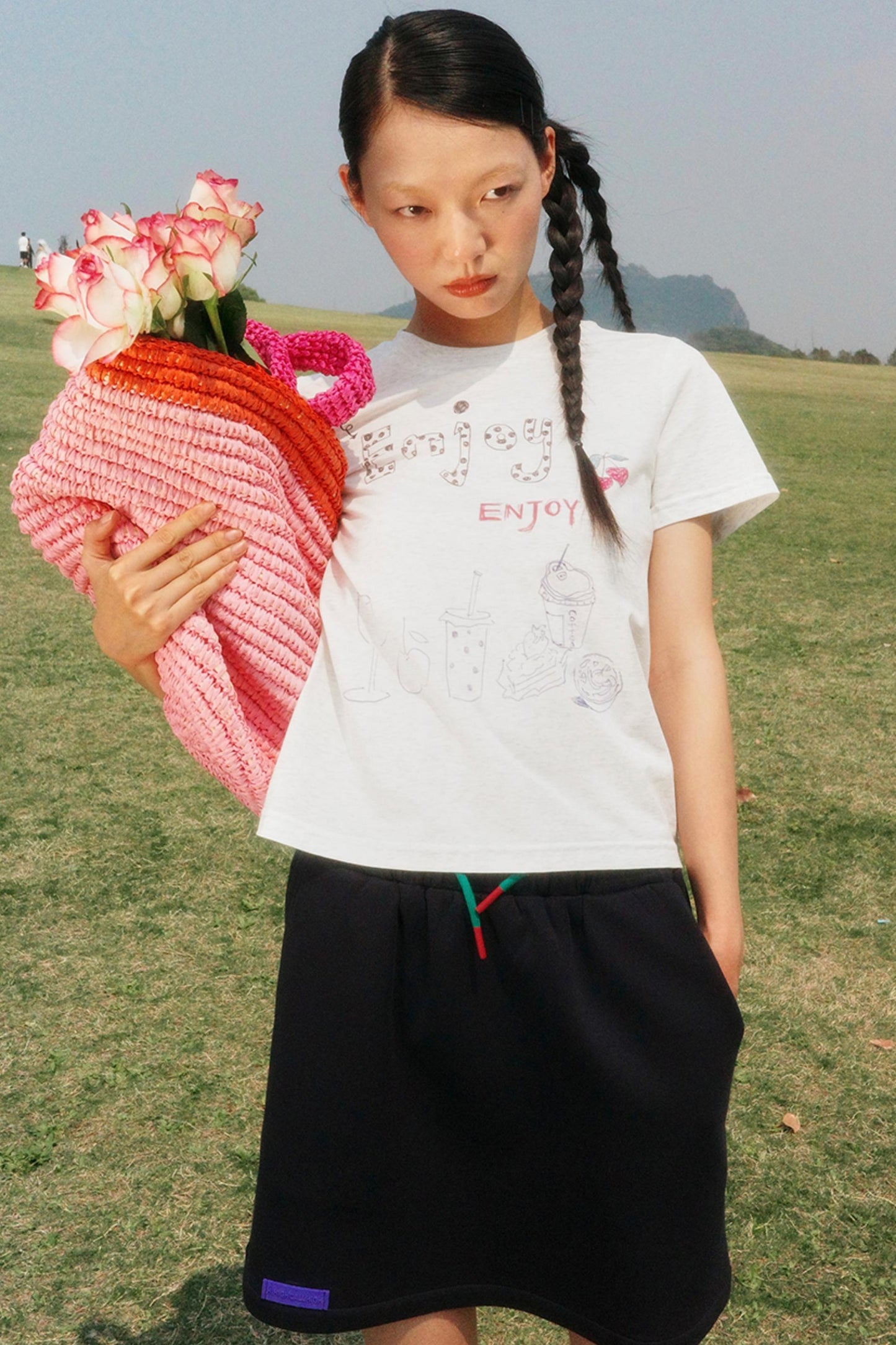 Light Gray Polka Dot Tee