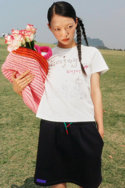 Light Gray Polka Dot Tee