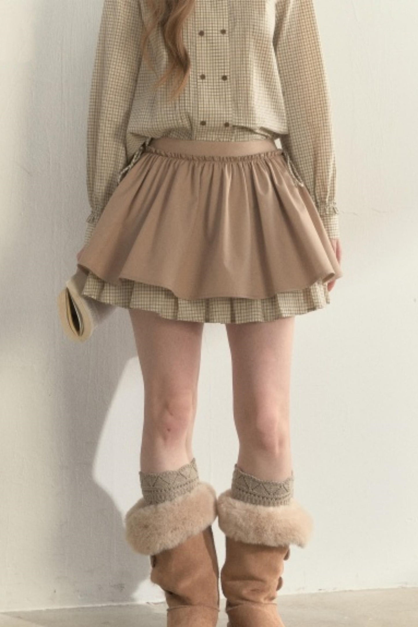 Retro Khaki Tutu Skirt