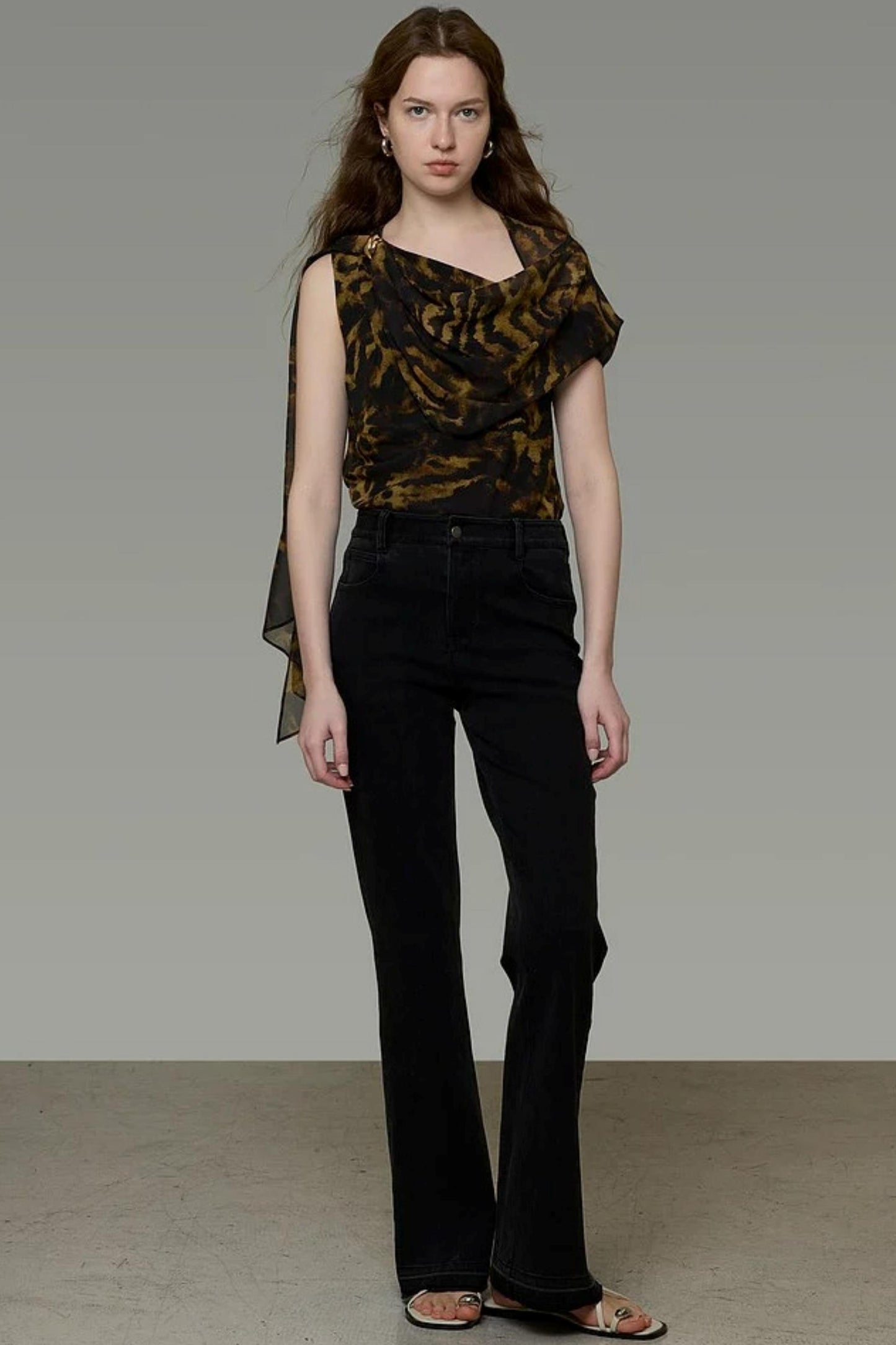Leopard Off-Shoulder Blouse
