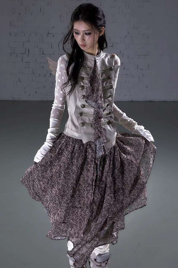 Knight Leopard Patchwork Dress