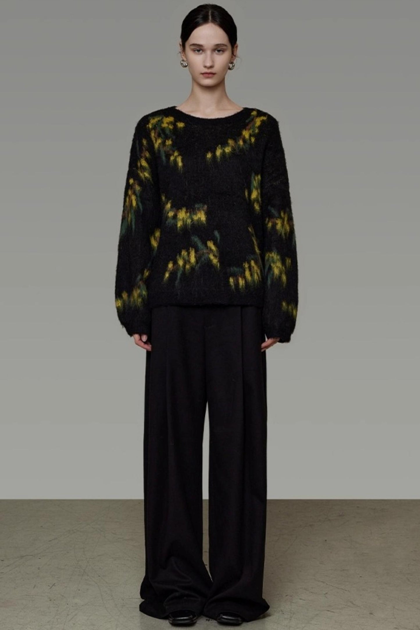 Retro Smudged Winter Sweater