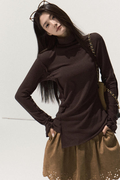 High-Elastic Knit Slim Top