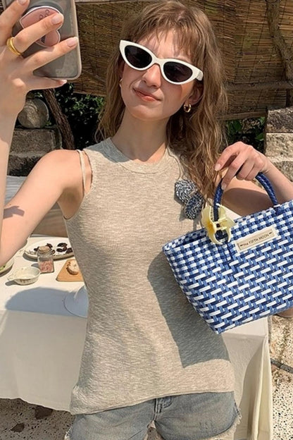 Round Neck Back Cut Camisole