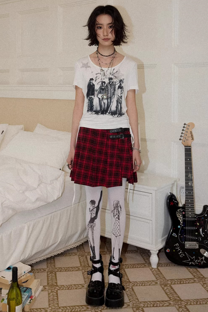 Designer Character Print Tights