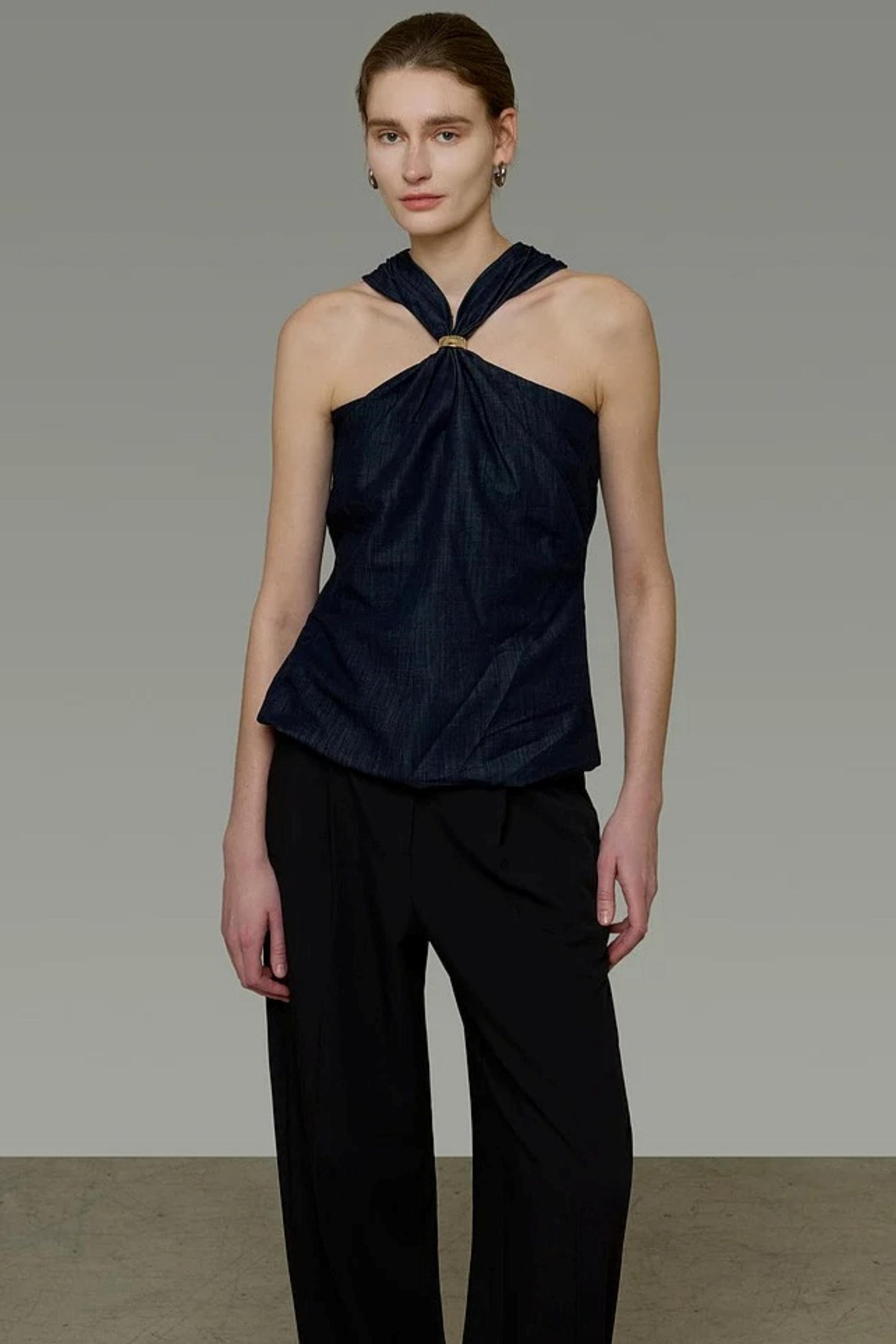 Cross Collar Halter Top