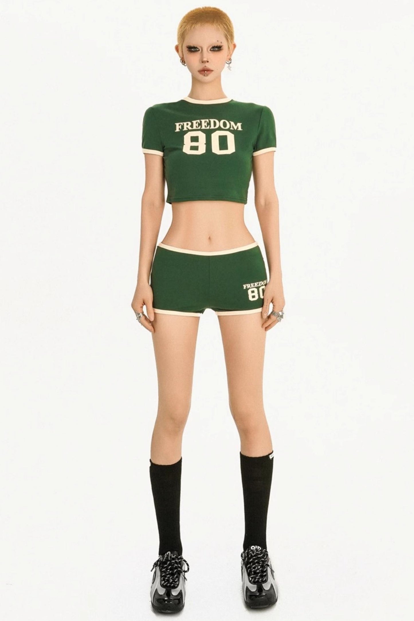 Summer Athleisure Crop Top Set