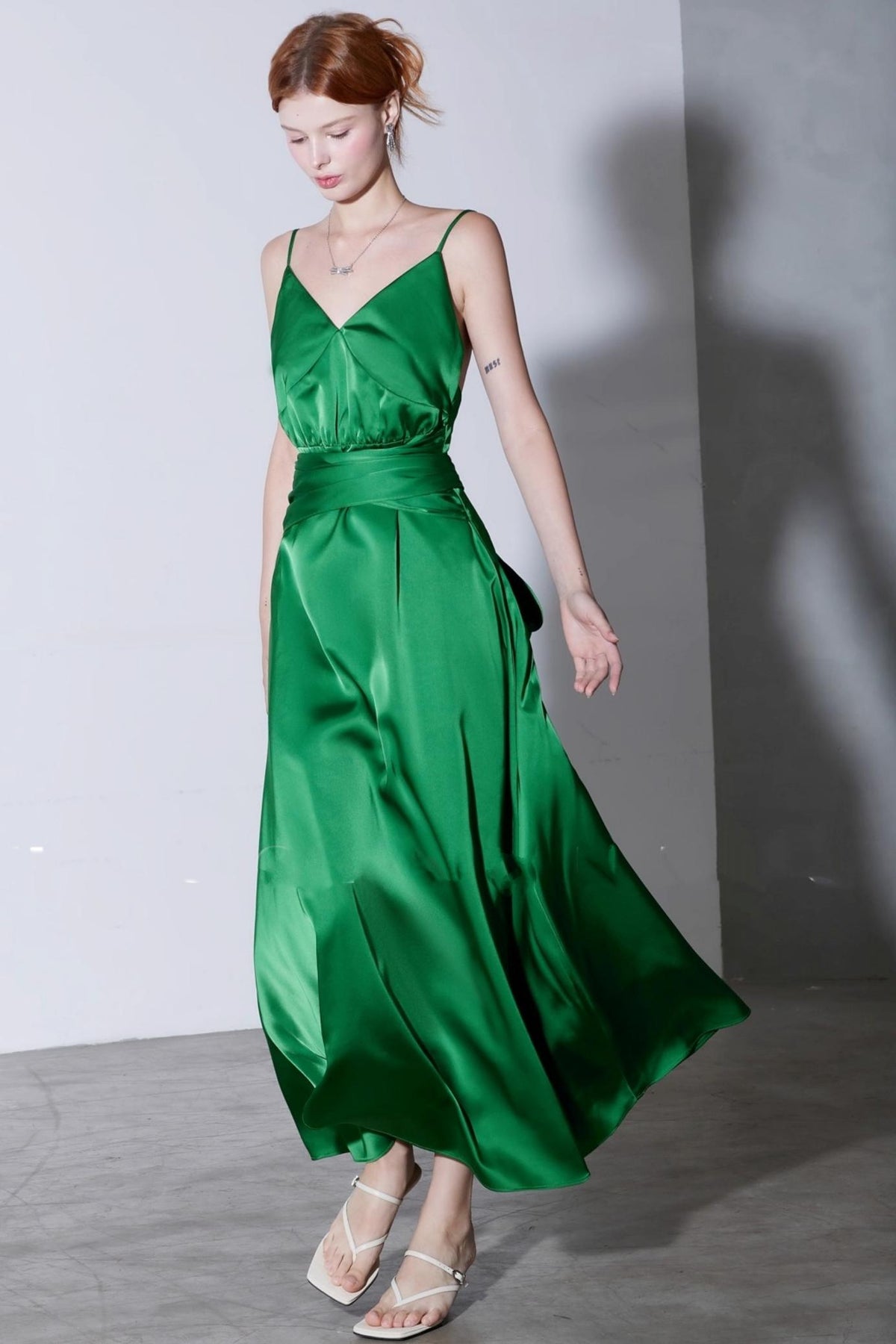 Green Vintage Resort Dress