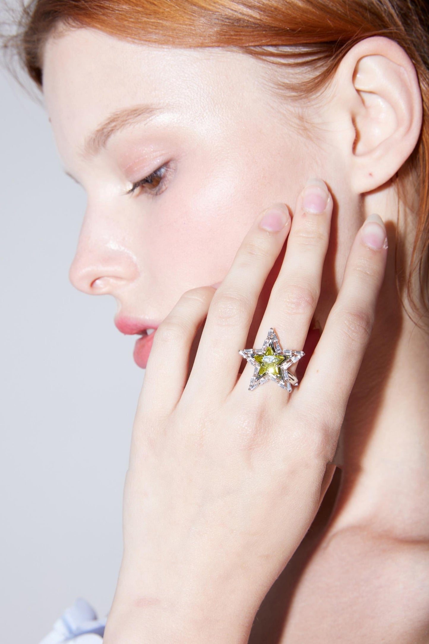 Vintage White Gold Topaz Ring