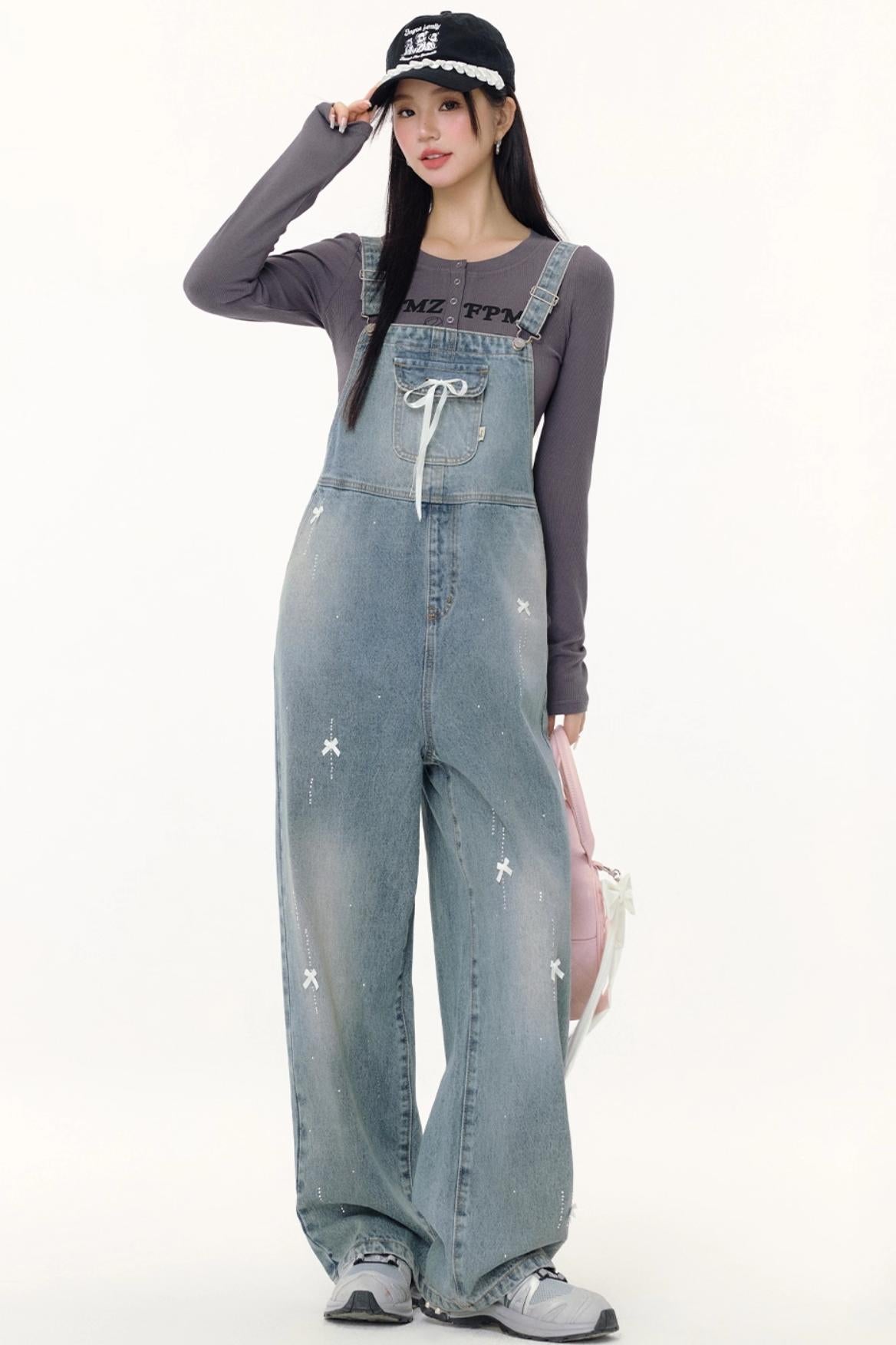 Denim Bib Overalls Pants