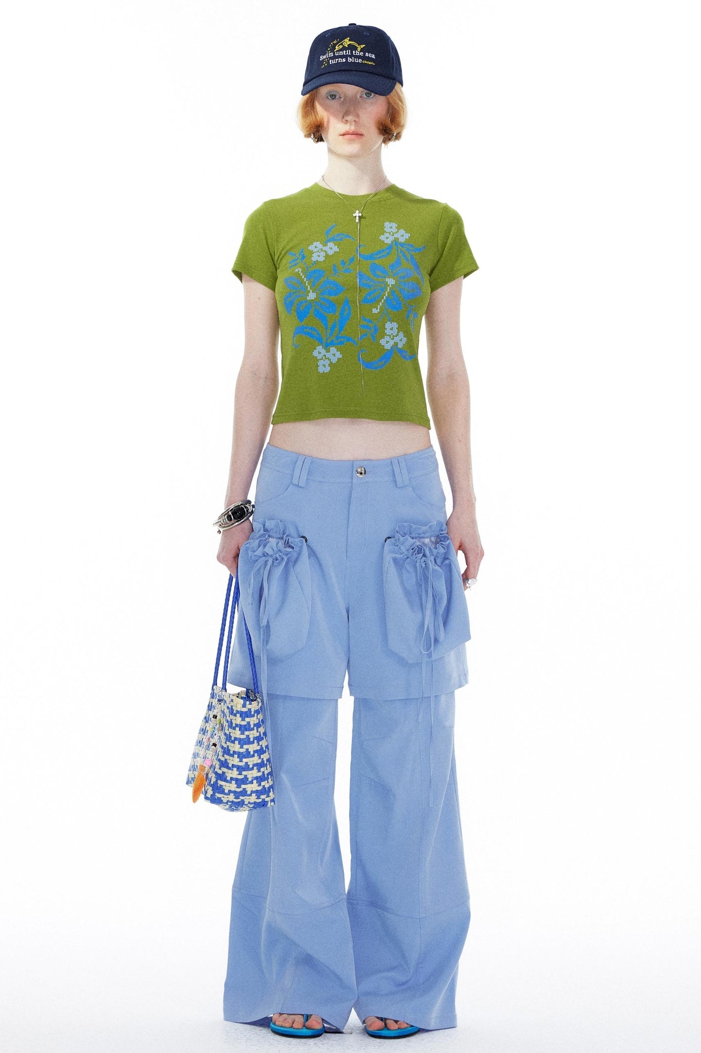 Sky Blue Straight Leg Pants