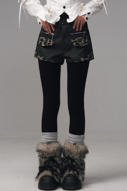 Garden Gray Fleece Tights