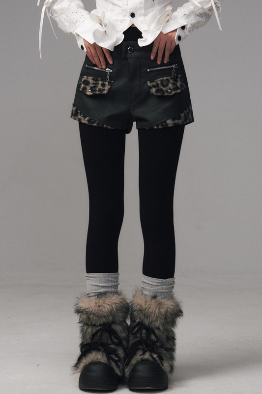 Garden Gray Fleece Tights