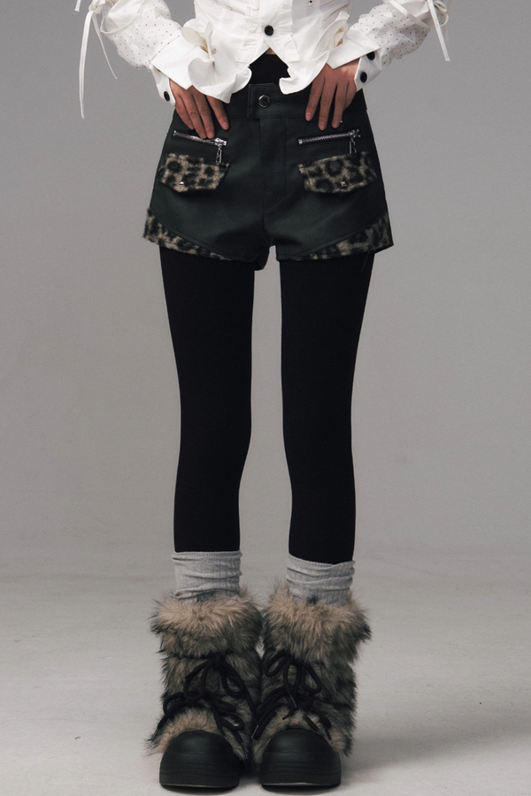 Garden Gray Fleece Tights