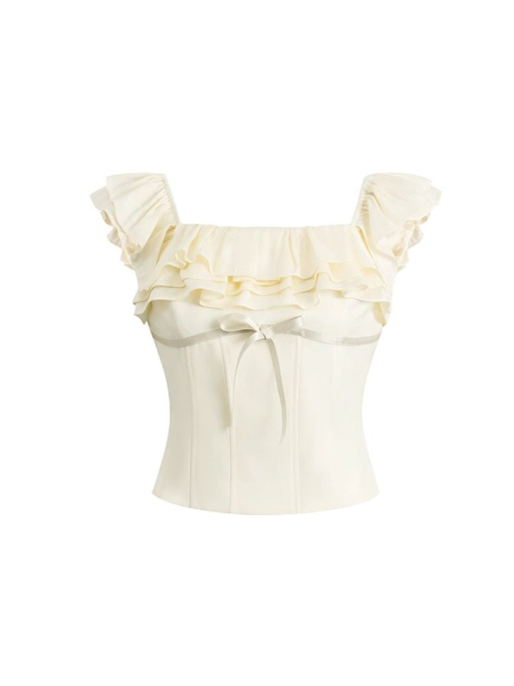 One-Shoulder Ruffle Tops