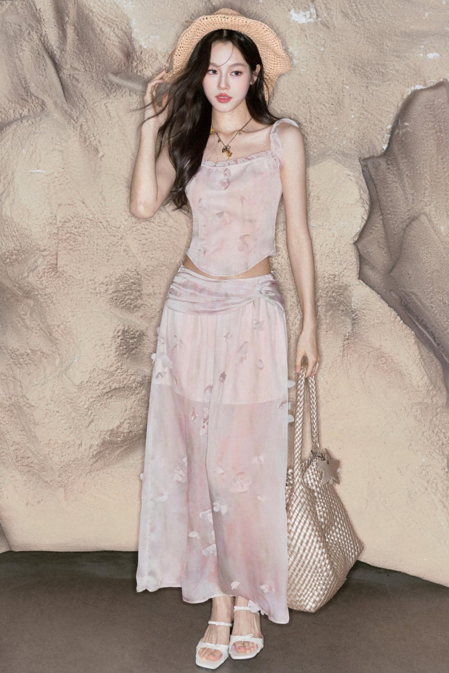 Floral Halter Skirt Set-Up