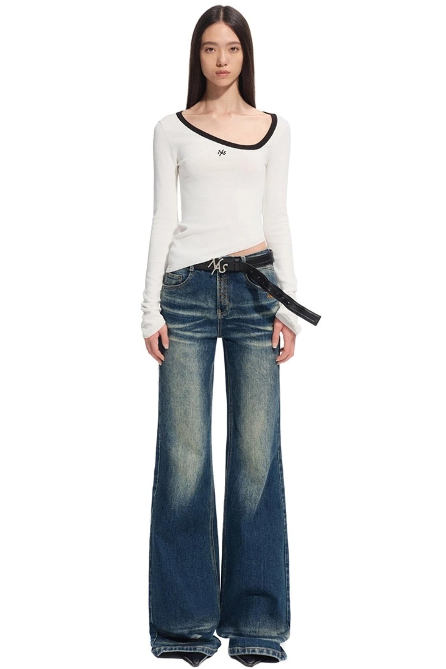 Right Knit Long-sleeved Top