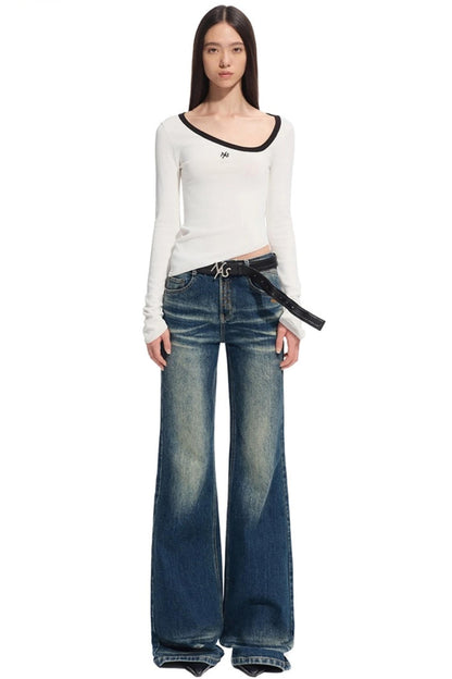 Right Knit Long-sleeved Top