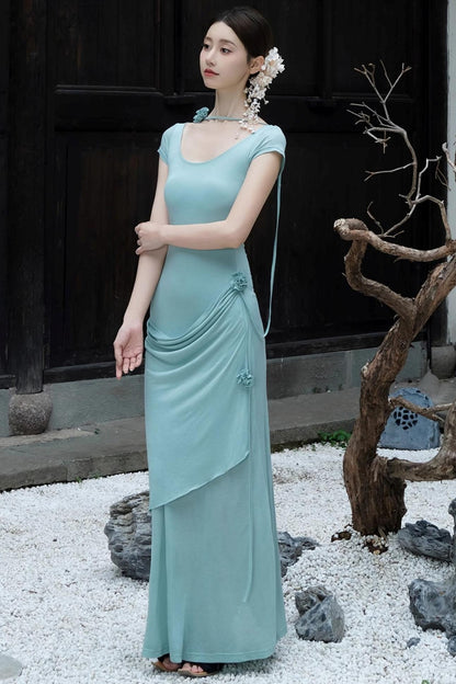 Lime Bloom Knit Dress