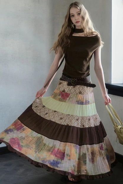 Bouguereau Art Color Block Skirt Set-Up